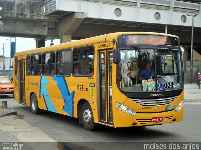 Via Metro - Auto Viação Metropolitana 0211512 na cidade de Fortaleza, Ceará, Brasil, por Francisco Moisés  Silva dos Anjos. ID da foto: 5249095.