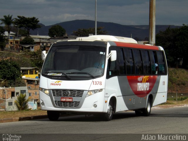 Viação Triunfo 1378 na cidade de Belo Horizonte, Minas Gerais, Brasil, por Adão Raimundo Marcelino. Número da foto: #5253290.
