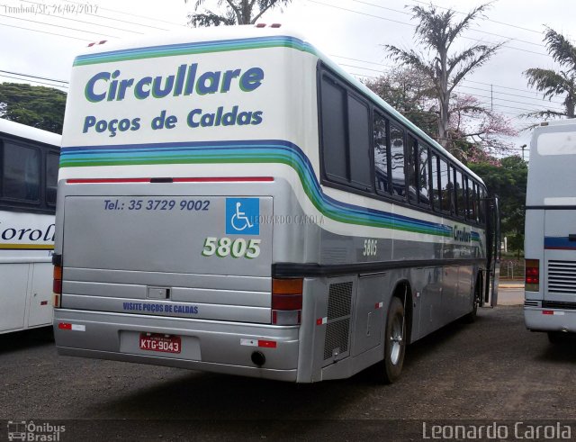 Auto Omnibus Circullare 5805 na cidade de Tambaú, São Paulo, Brasil, por Leonardo Carola. ID da foto: 5252086.