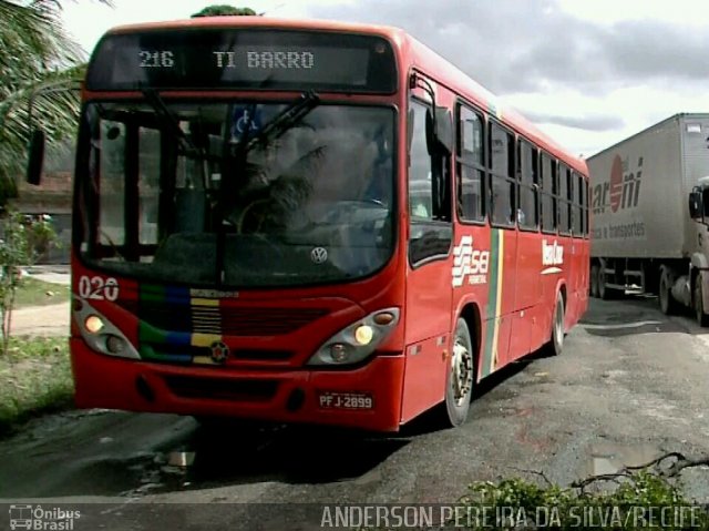 Expresso Vera Cruz 020 na cidade de Recife, Pernambuco, Brasil, por Anderson Pereira da Silva . Número da foto: #5251512.