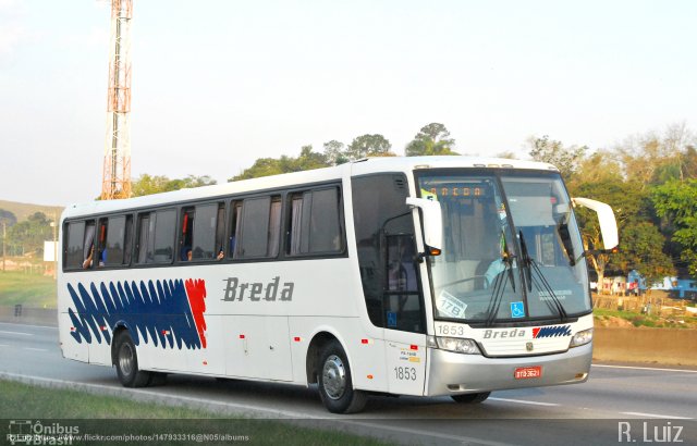 Breda Transportes e Serviços 1853 na cidade de Jacareí, São Paulo, Brasil, por Ricardo Luiz. Número da foto: #5255227.