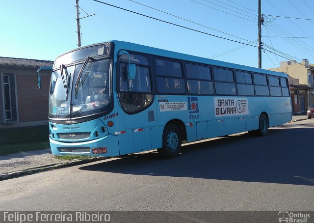 Empresa de Transportes Santa Silvana 41064 na cidade de Capão do Leão, Rio Grande do Sul, Brasil, por Felipe Ferreira Ribeiro. ID da foto: 5255333.