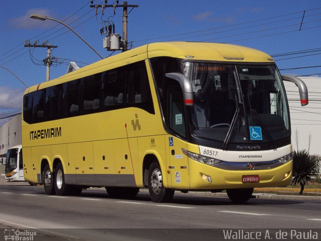 Viação Itapemirim 60517 na cidade de Juiz de Fora, Minas Gerais, Brasil, por Wallace A. de Paula. ID da foto: 5256039.