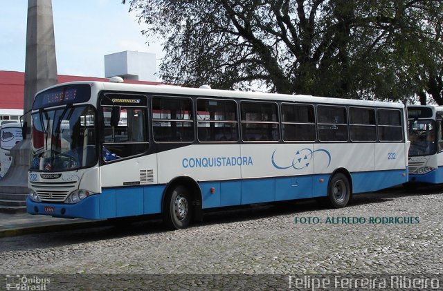 Viação Nossa Senhora Conquistadora 232 na cidade de Pelotas, Rio Grande do Sul, Brasil, por Felipe Ferreira Ribeiro. Número da foto: #5257649.