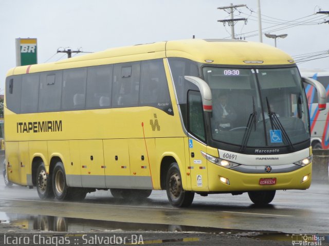 Viação Itapemirim 60691 na cidade de Salvador, Bahia, Brasil, por Ícaro Chagas. ID da foto: 5257698.