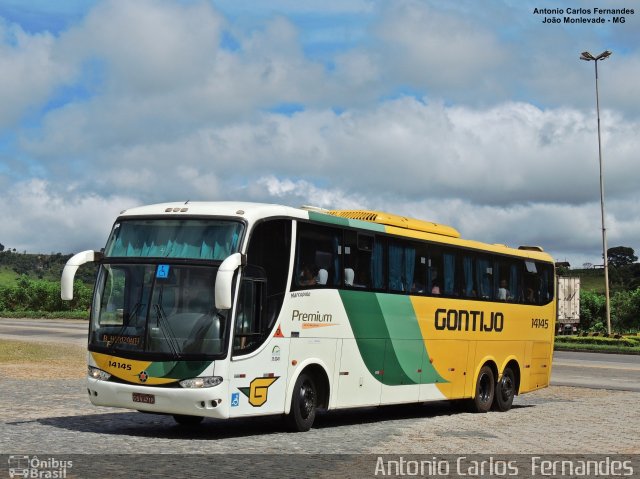 Empresa Gontijo de Transportes 14145 na cidade de João Monlevade, Minas Gerais, Brasil, por Antonio Carlos Fernandes. Número da foto: #5256930.