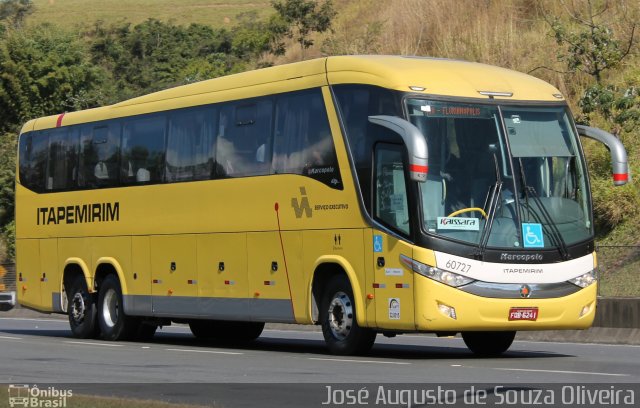 Viação Itapemirim 60727 na cidade de Piraí, Rio de Janeiro, Brasil, por José Augusto de Souza Oliveira. Número da foto: #5317111.