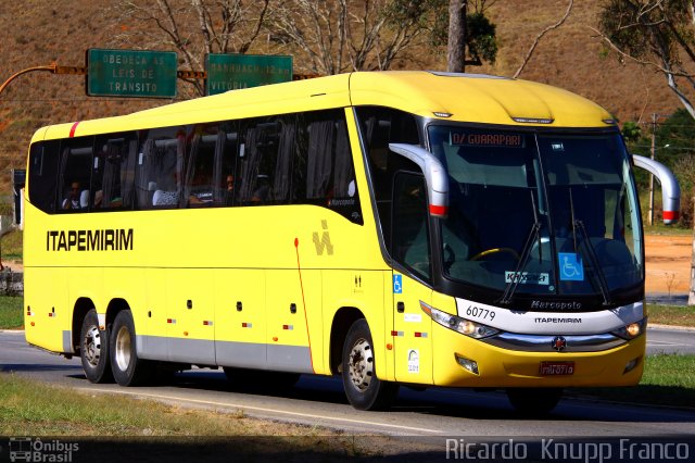 Viação Itapemirim 60779 na cidade de Manhuaçu, Minas Gerais, Brasil, por Ricardo  Knupp Franco. Número da foto: #5316778.