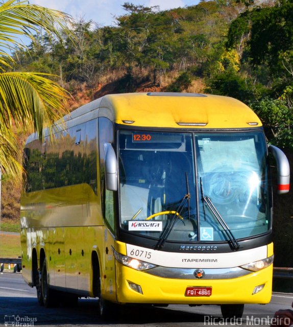 Viação Itapemirim 60715 na cidade de Três Rios, Rio de Janeiro, Brasil, por Ricardo Silva Monteiro. ID da foto: 5316557.