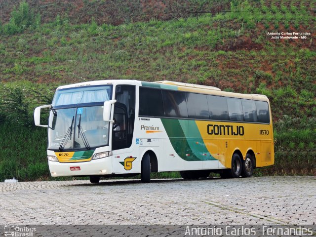 Empresa Gontijo de Transportes 11570 na cidade de João Monlevade, Minas Gerais, Brasil, por Antonio Carlos Fernandes. ID da foto: 5315298.