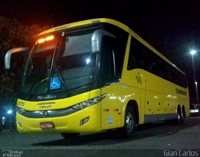 Viação Itapemirim 60785 na cidade de Vitória, Espírito Santo, Brasil, por Gian Carlos. Número da foto: #5337238.