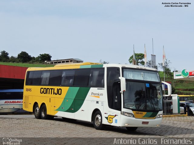 Empresa Gontijo de Transportes 11845 na cidade de João Monlevade, Minas Gerais, Brasil, por Antonio Carlos Fernandes. ID da foto: 5340430.