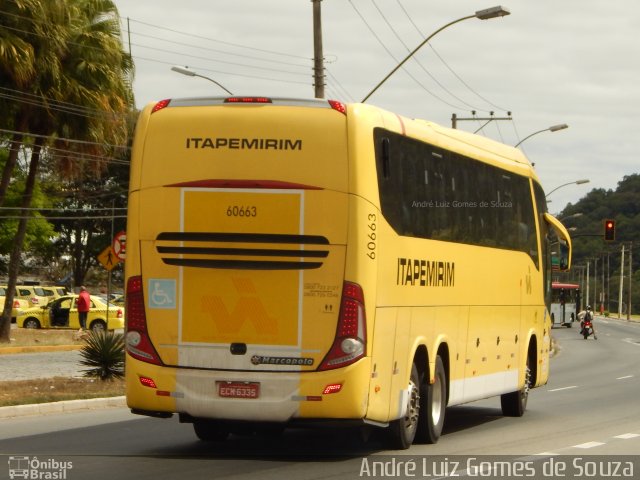 Viação Itapemirim 60663 na cidade de Juiz de Fora, Minas Gerais, Brasil, por André Luiz Gomes de Souza. ID da foto: 5341747.