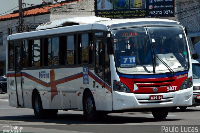 AVP - Auto Viação Paraíso 5037 na cidade de Aracaju, Sergipe, Brasil, por Paulo Lucas. Número da foto: #5340348.