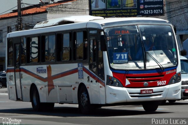 AVP - Auto Viação Paraíso 5037 na cidade de Aracaju, Sergipe, Brasil, por Paulo Lucas. ID da foto: 5340348.