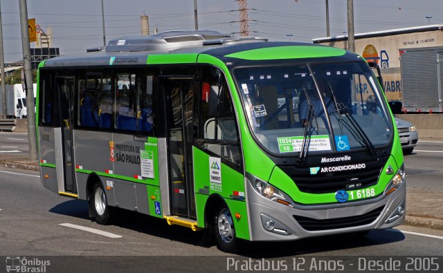 Transcooper > Norte Buss 1 6188 na cidade de São Paulo, São Paulo, Brasil, por Cristiano Soares da Silva. ID da foto: 5341903.