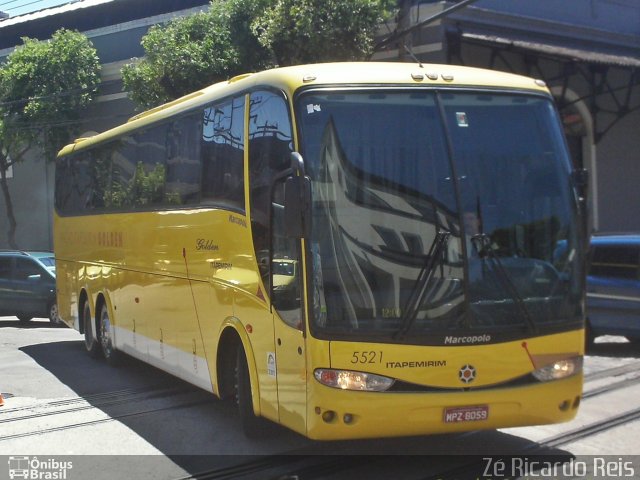 Viação Itapemirim 5521 na cidade de Rio de Janeiro, Rio de Janeiro, Brasil, por Zé Ricardo Reis. ID da foto: 5340576.