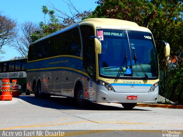 Viação Cometa 1403 na cidade de São Paulo, São Paulo, Brasil, por Raphael José da Silva. Número da foto: #5340800.
