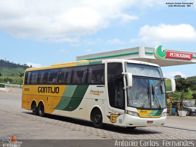 Empresa Gontijo de Transportes 11995 na cidade de João Monlevade, Minas Gerais, Brasil, por Antonio Carlos Fernandes. ID da foto: 5342691.