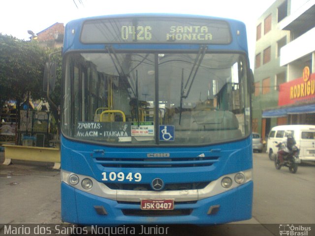 Concessionária Salvador Norte - CSN Transportes 10949 na cidade de Salvador, Bahia, Brasil, por Mario dos Santos Nogueira Junior. Número da foto: #5344078.