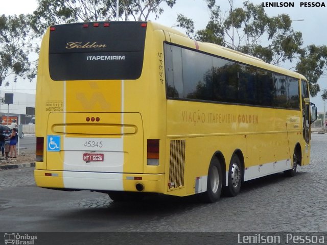 Viação Itapemirim 45345 na cidade de Caruaru, Pernambuco, Brasil, por Lenilson da Silva Pessoa. ID da foto: 5342817.