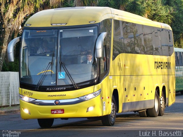 Viação Itapemirim 60709 na cidade de Curitiba, Paraná, Brasil, por Luiz H. Bassetti. ID da foto: 5344278.