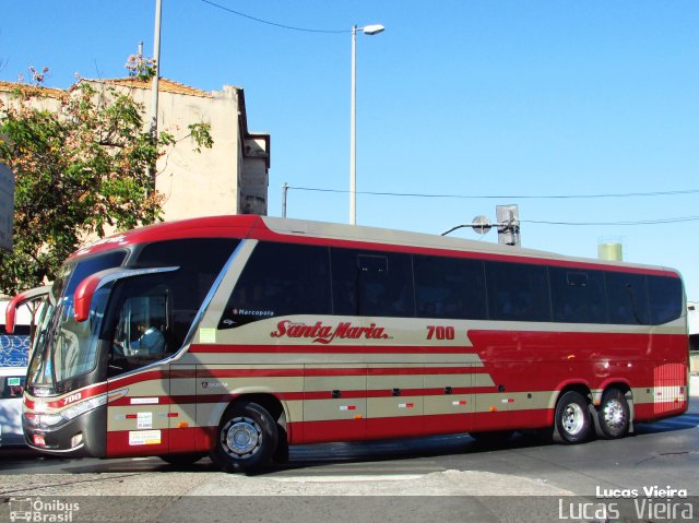 Santa Maria Fretamento e Turismo > Transportes Santa Maria(SP) 700 na cidade de Belo Horizonte, Minas Gerais, Brasil, por Lucas Vieira. Número da foto: #5345458.