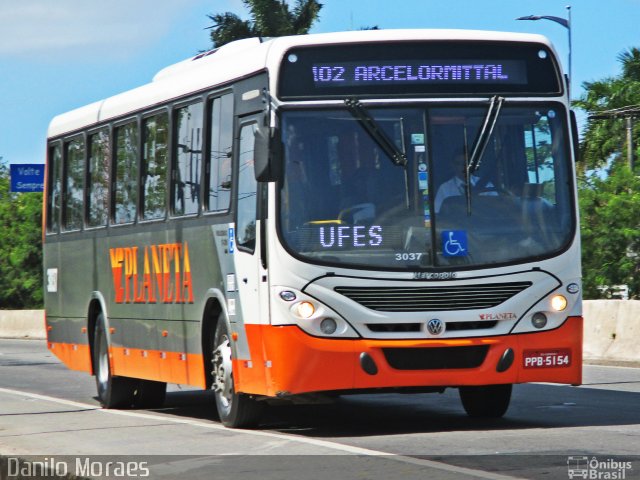 Planeta Transportes Rodoviários 3037 na cidade de Vitória, Espírito Santo, Brasil, por Danilo Moraes. Número da foto: #5348104.