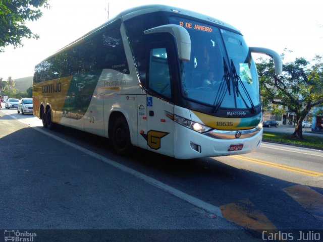 Empresa Gontijo de Transportes 18635 na cidade de Casimiro de Abreu, Rio de Janeiro, Brasil, por Carlos Julio. Número da foto: #5348607.