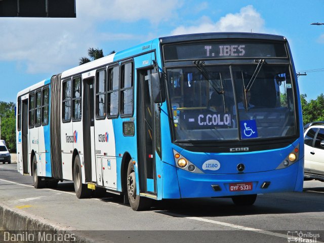 Viação Praia Sol 12180 na cidade de Vitória, Espírito Santo, Brasil, por Danilo Moraes. Número da foto: #5347981.