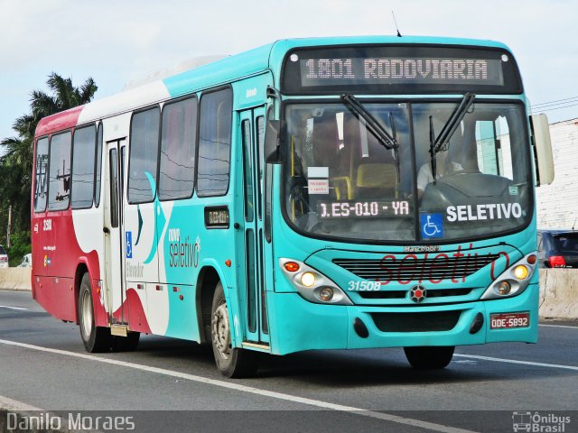 Serramar Transporte Coletivo 31508 na cidade de Vitória, Espírito Santo, Brasil, por Danilo Moraes. Número da foto: #5349645.