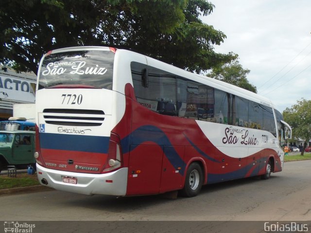 Expresso São Luiz 7720 na cidade de Goiânia, Goiás, Brasil, por Silas Gouvea. Número da foto: #5349171.