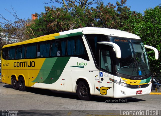 Empresa Gontijo de Transportes 16060 na cidade de São Paulo, São Paulo, Brasil, por Leonardo Fidelli. Número da foto: #5353801.
