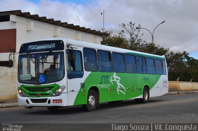 Cidade Verde Transporte Rodoviário Vitória da Conquista 1534 na cidade de Vitória da Conquista, Bahia, Brasil, por Tiago Alves de Souza. ID da foto: 5353492.