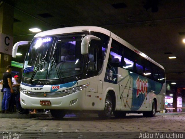 Auto Viação 1001 RJ 108.569 na cidade de Belo Horizonte, Minas Gerais, Brasil, por Adão Raimundo Marcelino. ID da foto: 5353604.