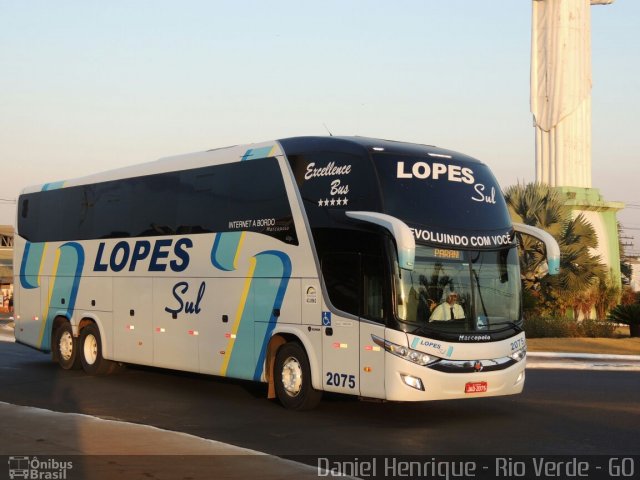 LopeSul Transportes - Lopes e Oliveira Transportes e Turismo - Lopes Sul 2075 na cidade de Rio Verde, Goiás, Brasil, por Daniel Henrique. Número da foto: #5351582.