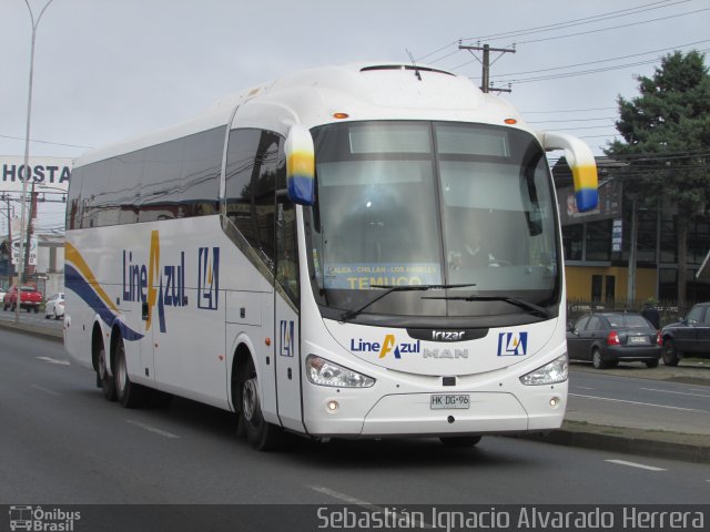 Buses Linea Azul 610 na cidade de Temuco, Cautín, Araucanía, Chile, por Sebastián Ignacio Alvarado Herrera. Número da foto: #5352624.