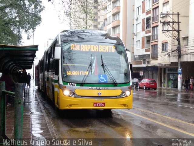 Sudeste Transportes Coletivos 3095 na cidade de Porto Alegre, Rio Grande do Sul, Brasil, por Matheus Ângelo Souza e Silva. ID da foto: 5354429.