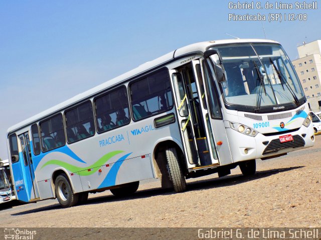 Via Ágil - Transporte Coletivo de Piracicaba 109001 na cidade de Piracicaba, São Paulo, Brasil, por Gabriel Giacomin de Lima. Número da foto: #5354955.