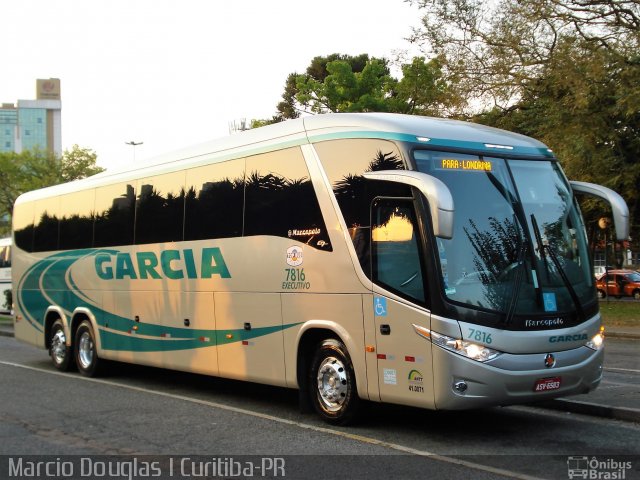 Viação Garcia 7816 na cidade de Curitiba, Paraná, Brasil, por Márcio Douglas Ribeiro Venino. ID da foto: 5355548.