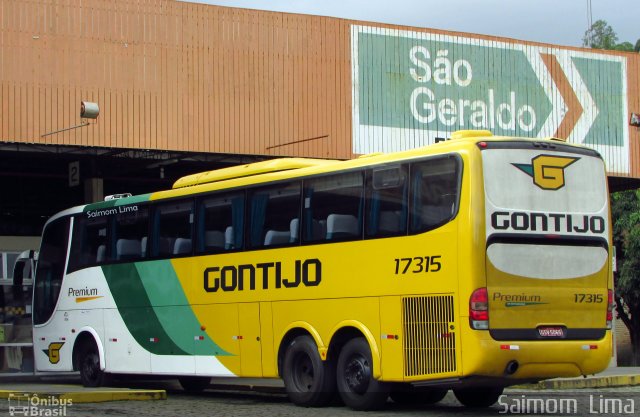 Empresa Gontijo de Transportes 17315 na cidade de Viana, Espírito Santo, Brasil, por Saimom  Lima. Número da foto: #5354983.