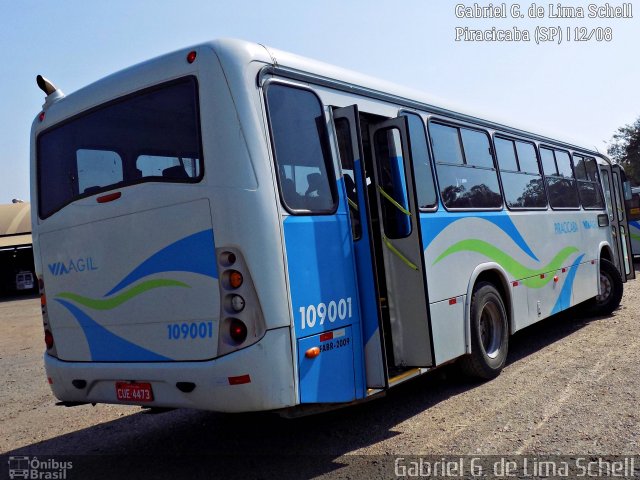 Via Ágil - Transporte Coletivo de Piracicaba 109001 na cidade de Piracicaba, São Paulo, Brasil, por Gabriel Giacomin de Lima. Número da foto: #5357464.