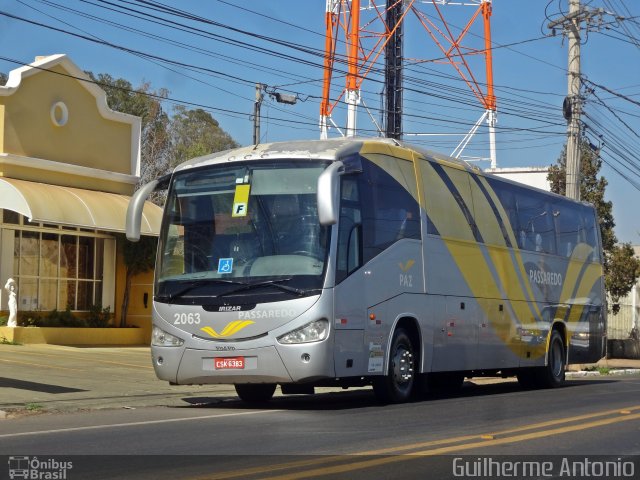 Passaredo Transporte e Turismo 2063 na cidade de Araxá, Minas Gerais, Brasil, por Guilherme Antonio. Número da foto: #5356567.