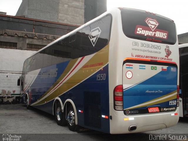 Superbus Turismo 1550 na cidade de São Paulo, São Paulo, Brasil, por Daniel Souza. Número da foto: #5319143.