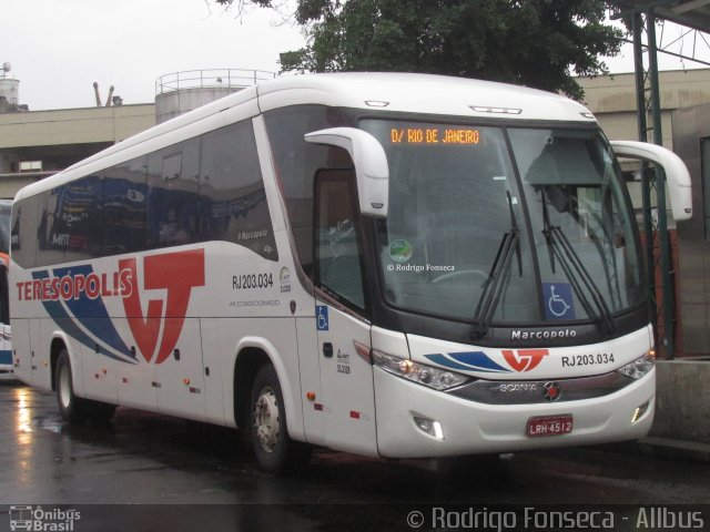 Viação Teresópolis RJ 203.034 na cidade de Rio de Janeiro, Rio de Janeiro, Brasil, por Rodrigo Fonseca. Número da foto: #5319036.