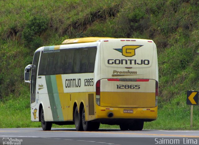 Empresa Gontijo de Transportes 12865 na cidade de Viana, Espírito Santo, Brasil, por Saimom  Lima. ID da foto: 5319029.