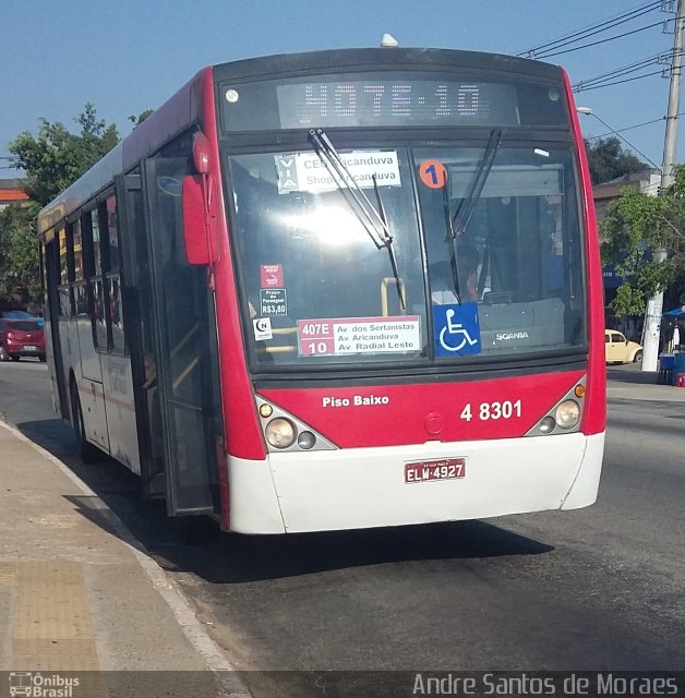 Express Transportes Urbanos Ltda 4 8301 na cidade de São Paulo, São Paulo, Brasil, por Andre Santos de Moraes. Número da foto: #5363058.