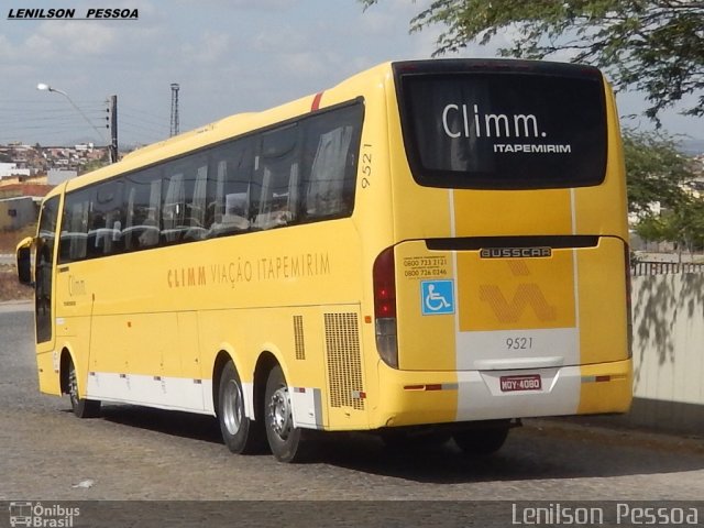 Viação Itapemirim 9521 na cidade de Caruaru, Pernambuco, Brasil, por Lenilson da Silva Pessoa. ID da foto: 5362349.