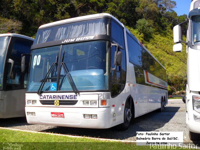 Auto Viação Catarinense 2066 na cidade de Araquari, Santa Catarina, Brasil, por Paulinho Sartor. ID da foto: 5361316.