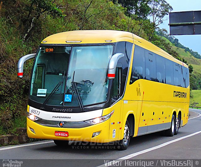 Viação Itapemirim 60573 na cidade de Petrópolis, Rio de Janeiro, Brasil, por Victor Henrique. ID da foto: 5363839.